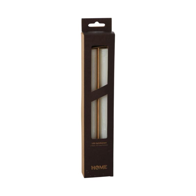 LED-Stabkerze gefrostet creme