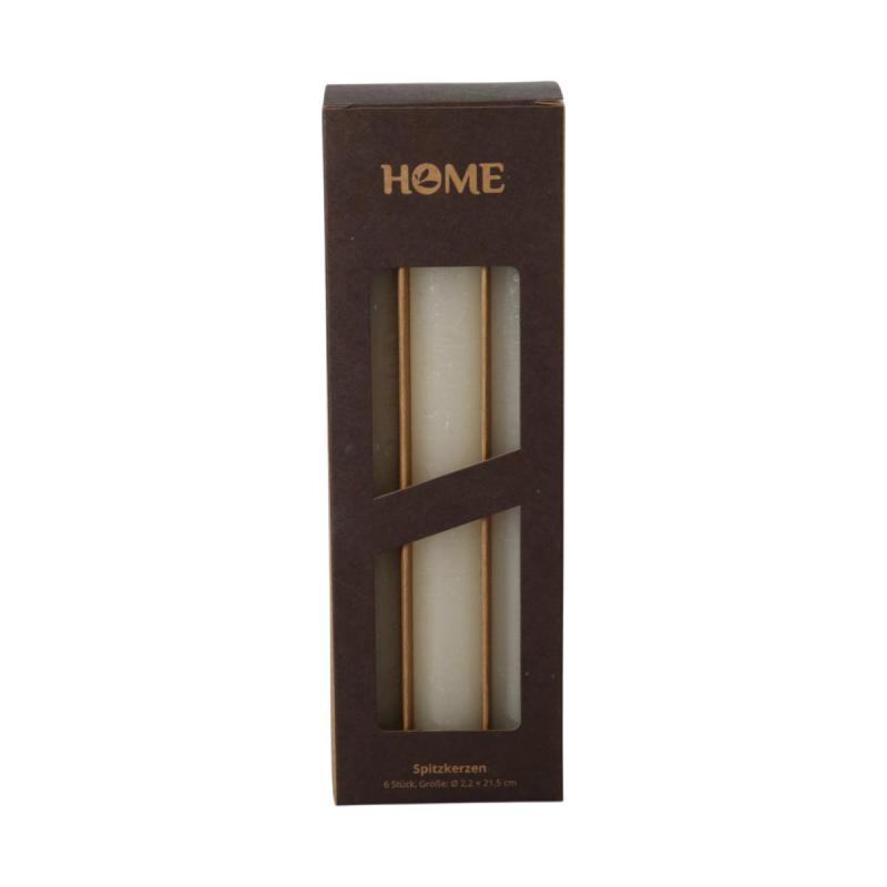 Stabkerze gefrostet creme