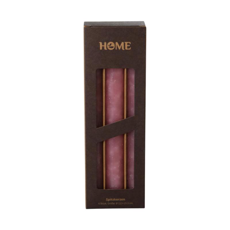 Stabkerze gefrostet altrosa