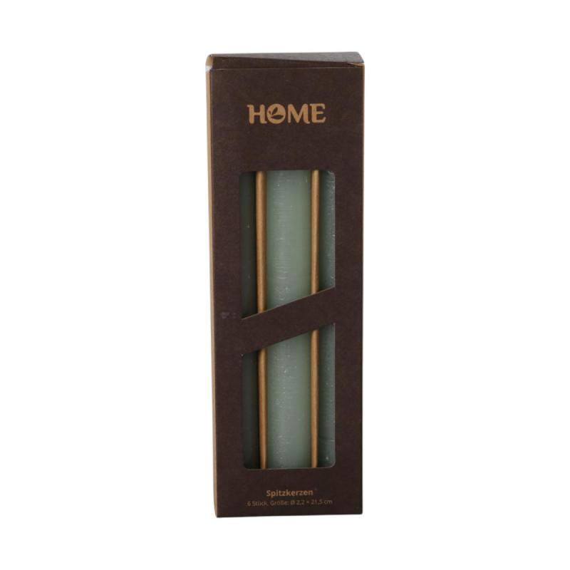 Stabkerze gefrostet lindgrün