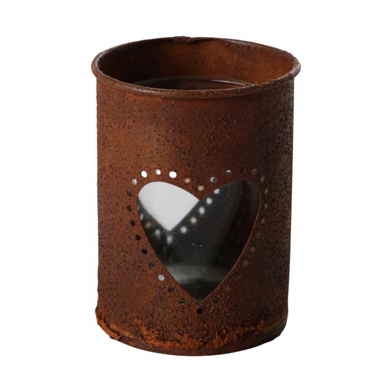 Windlicht Herz rostoptik