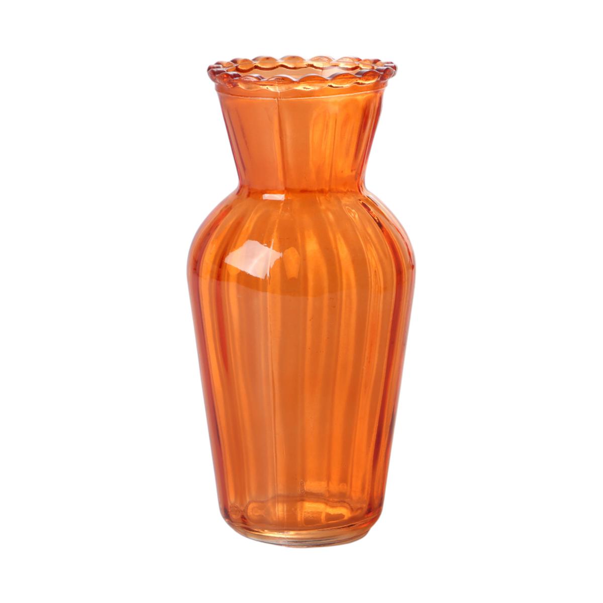 Vase konisch mit Rillen gr&uuml;n