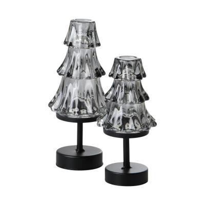 LED-Baum Teelicht auf Ständer grau