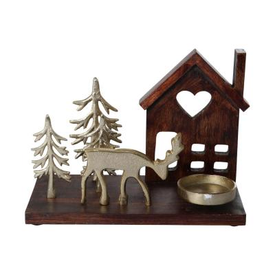 Kerzenhalter mit Rentier