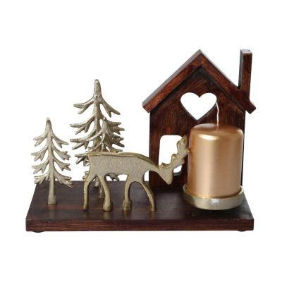 Kerzenhalter mit Rentier