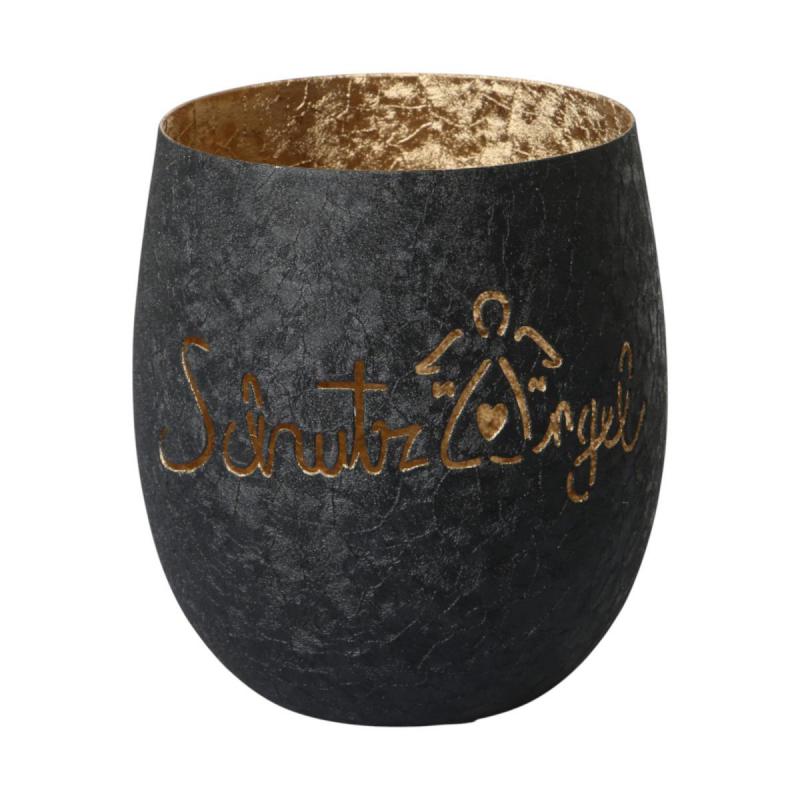 Windlicht schwarz matt