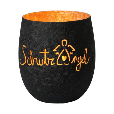 Windlicht schwarz matt