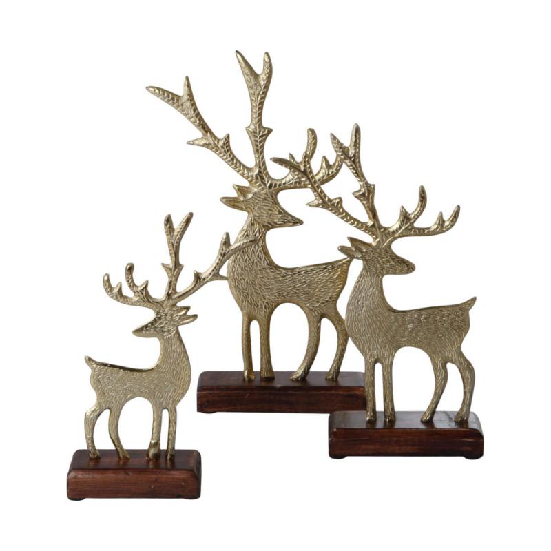 Rentieraufsteller gold