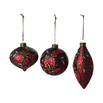 Glasschmuck Ornament burgundy
