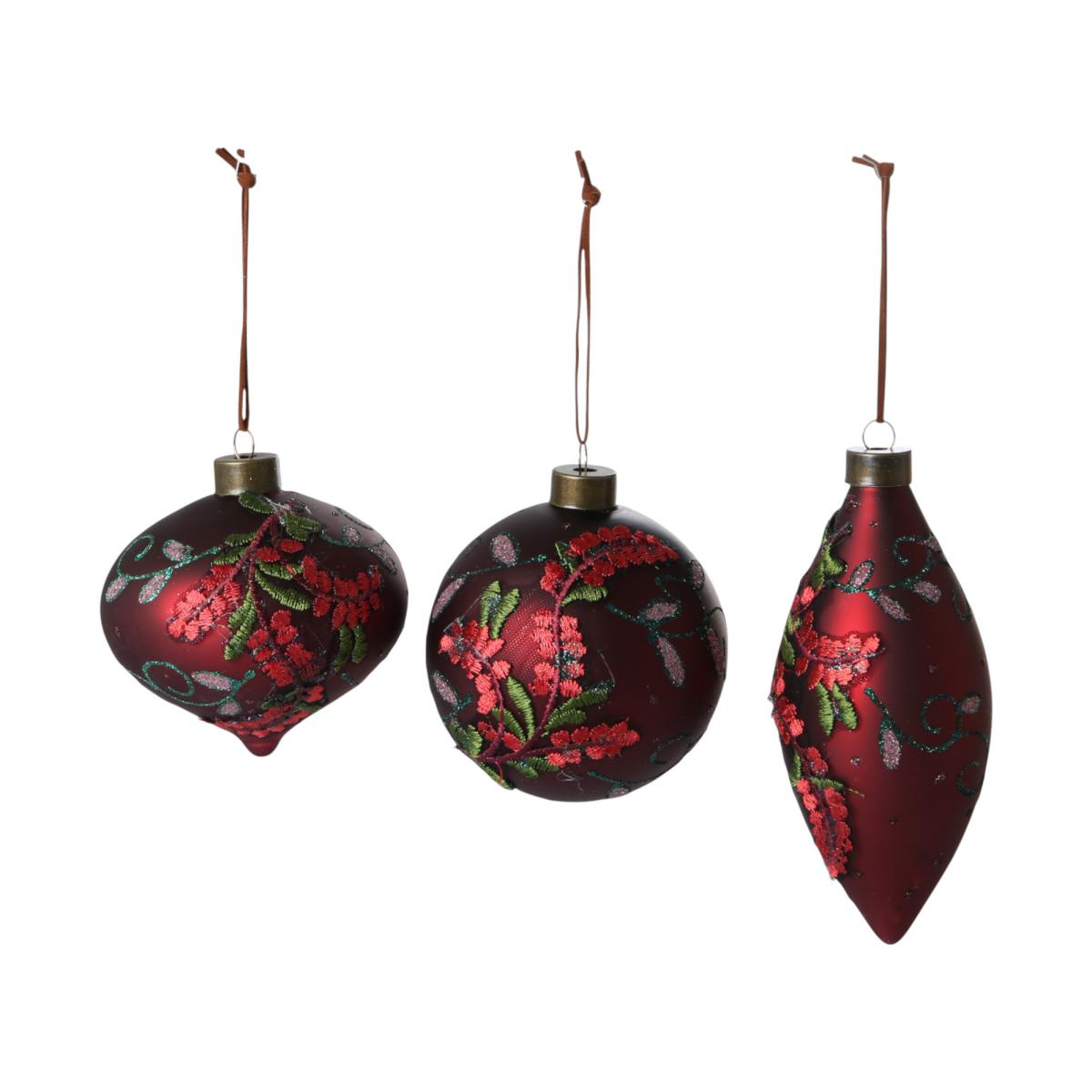 Glasschmuck Ornament burgundy