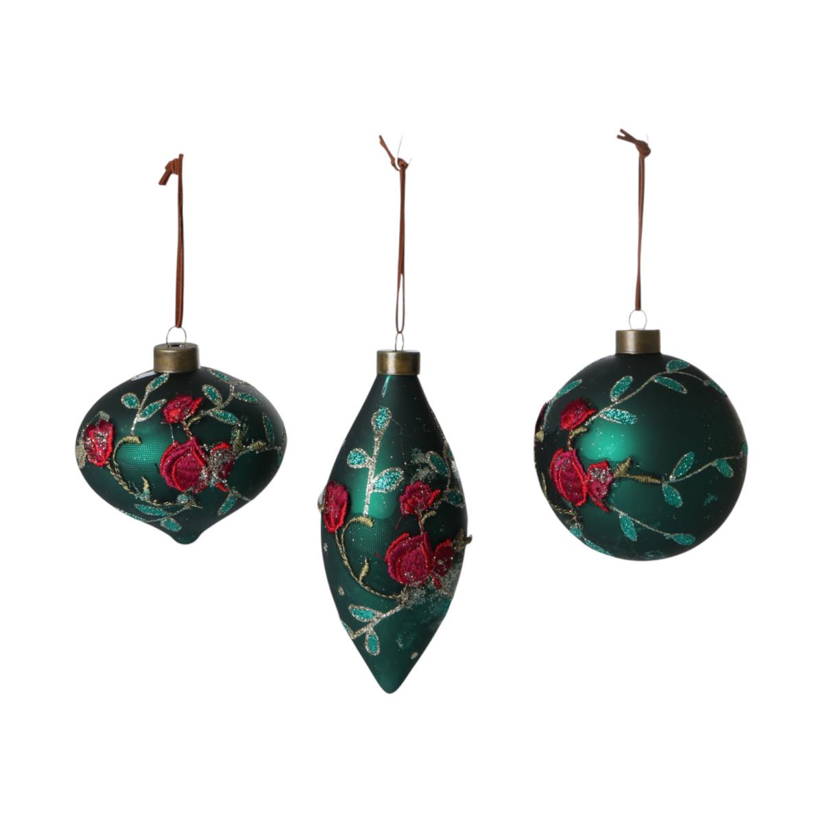 Glasschmuck Ornament dunkelgrün