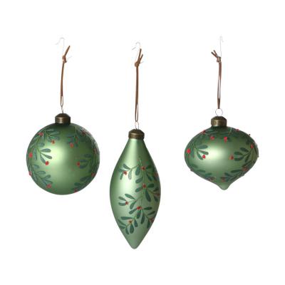 Glasschmuck Ornament lindgrün