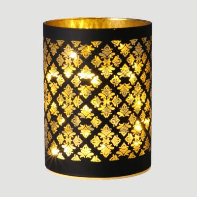 LED-Teelicht Ornament schwarz