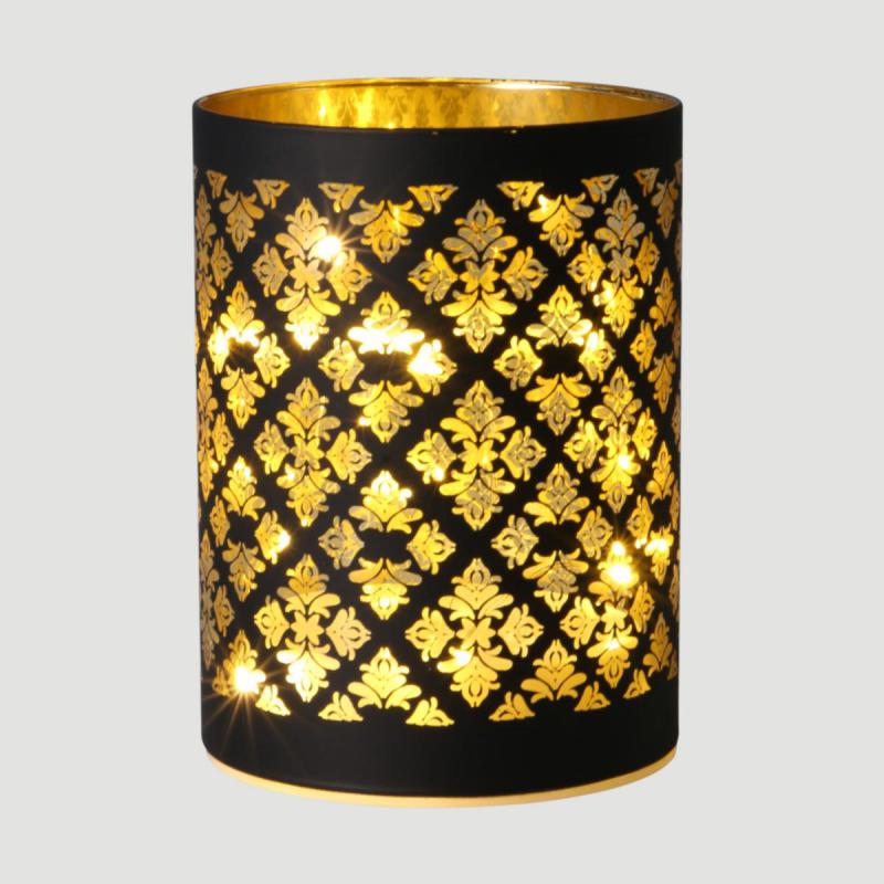 LED-Teelicht Ornament schwarz