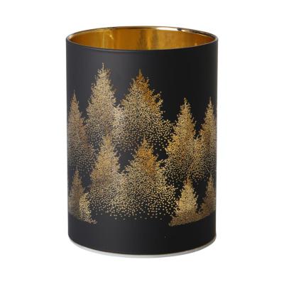 LED-Teelicht Tannenbäume schwarz