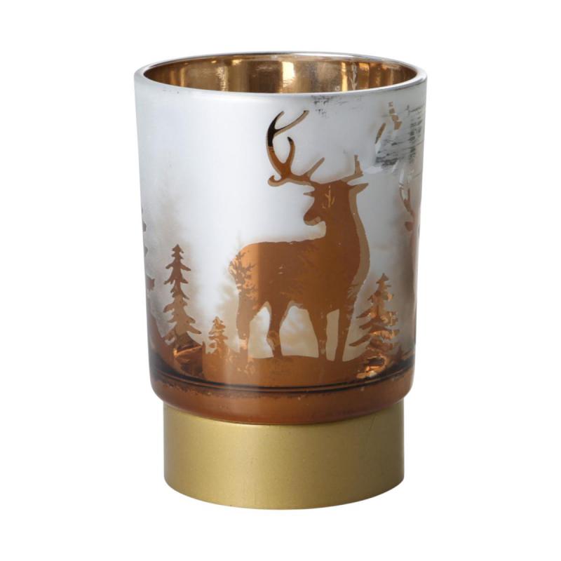 LED-Teelicht Rentiere dunkel braun