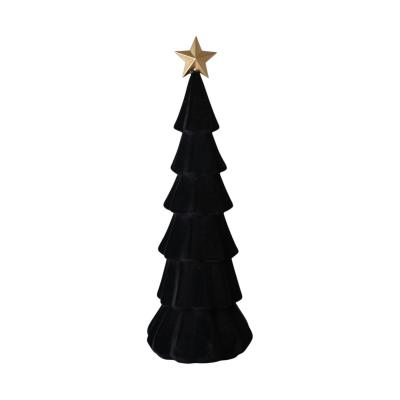 Weihnachtsbaum beflockt schwarz