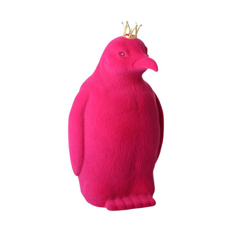 Pinguin beflockt pink