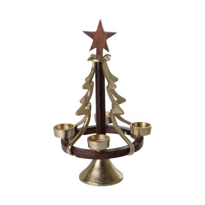 Kerzenhalter Baum gold